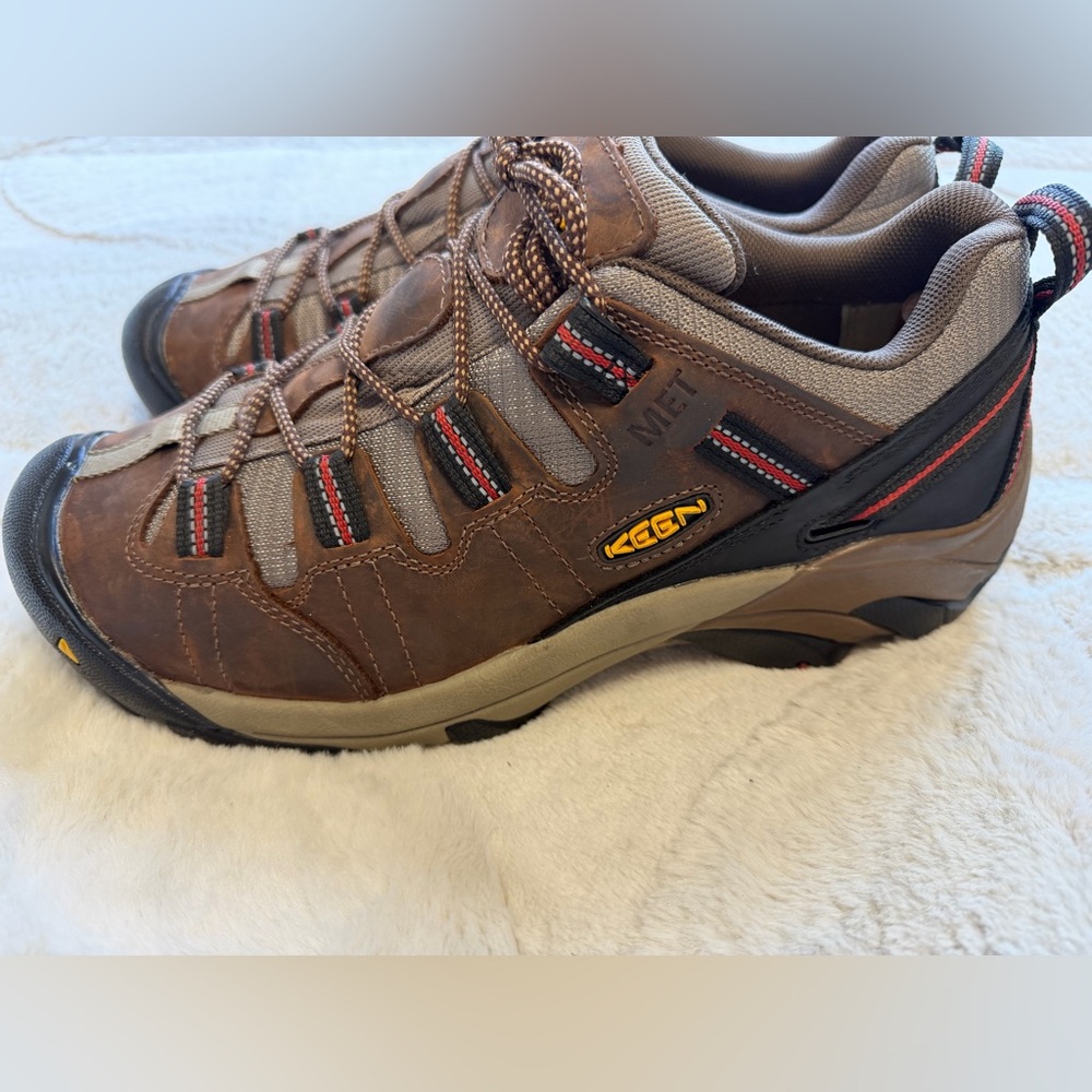 Like NEW! $135 KEEN Flint II Brown Work Hiking Shoes 10 - Picture 2 of 9